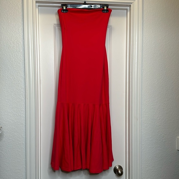 New Susana‎ Monaco Flutter Midi-Dress deep coral pink color size XSmall - Picture 2 of 9